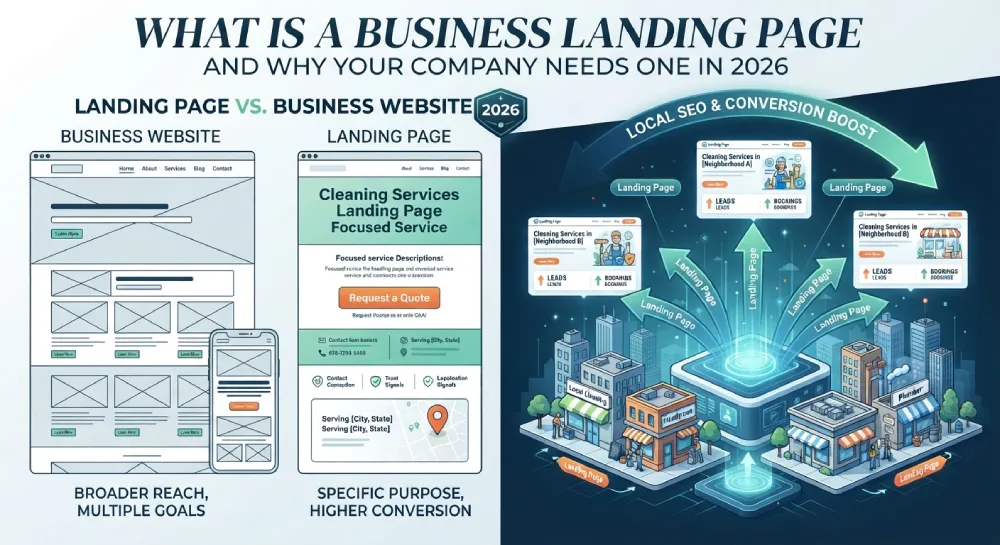 business landing page